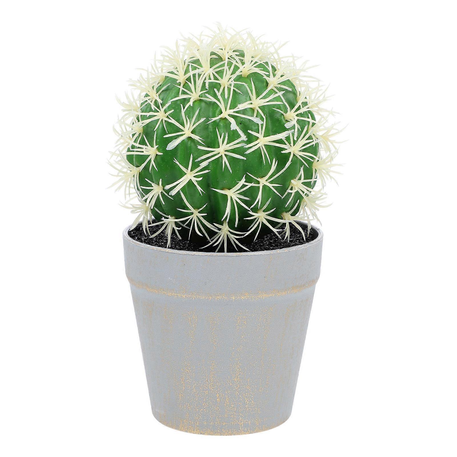 Simulated Potted Succulent Decoration Set with 5Pcs Artificial Cactus