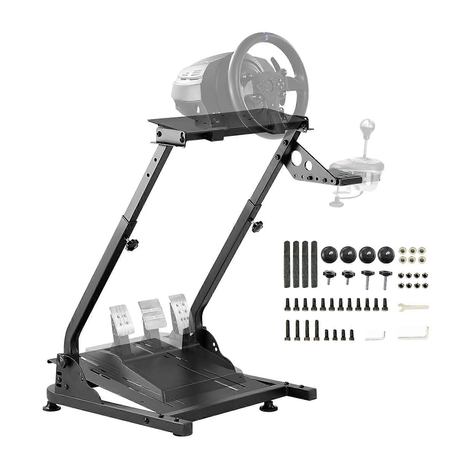 Racing Wheel Stand Height Adjustable Foldable Frame for Logitech G29 G920 Thrustmaster Xbox PS5