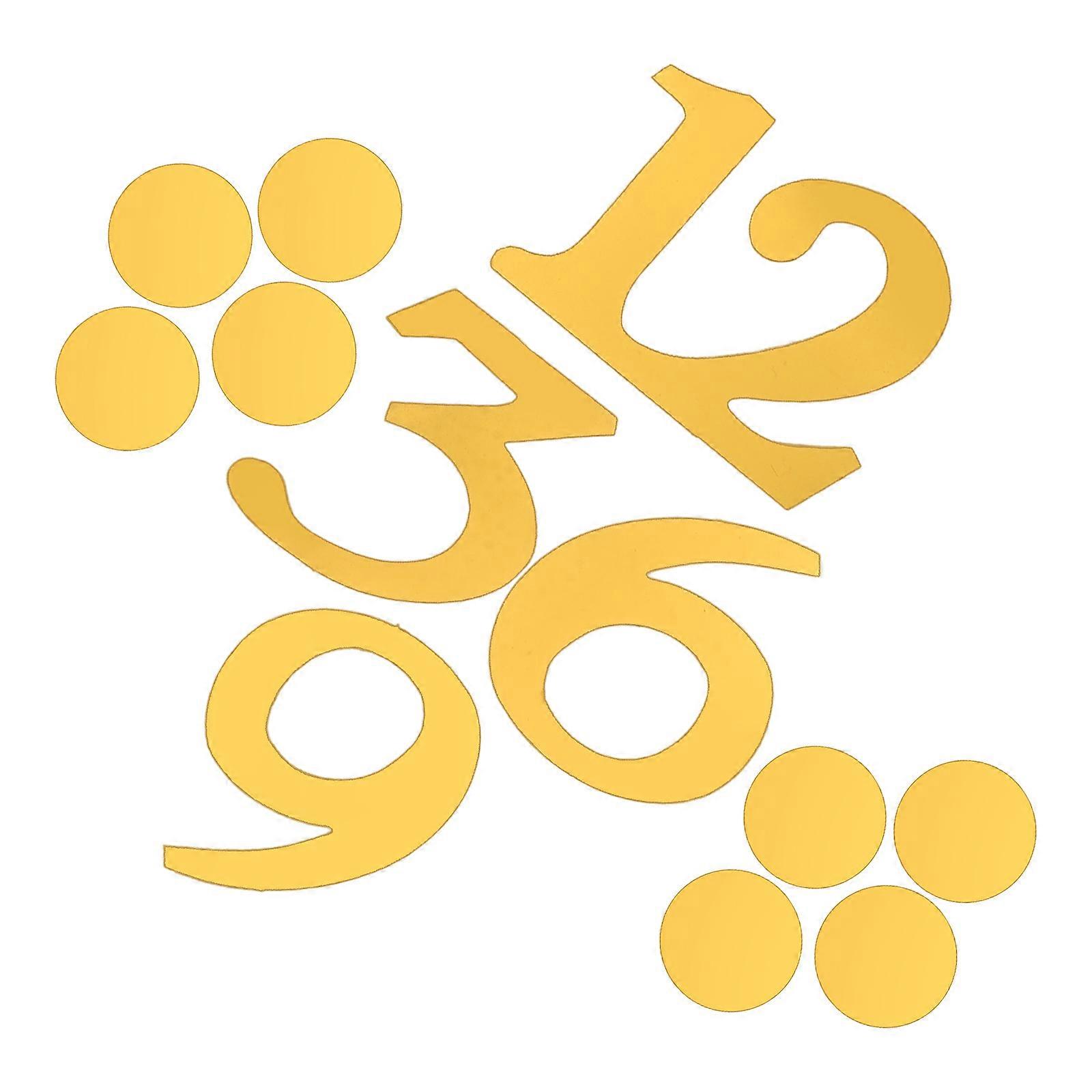 12pcs Kitchen Wall Decor Simple Alarm Clock Number Decorative Small Wall Clock Number