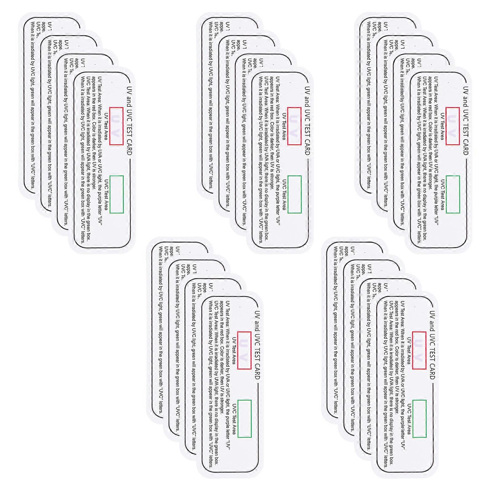 20Pcs Uv Testing Cards for Testing with Uva and Indicator