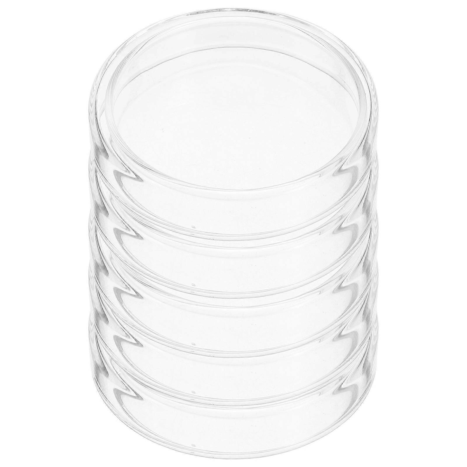 Experiment Petri Dishes Glass for Laboratory Use 5Pcs Pack