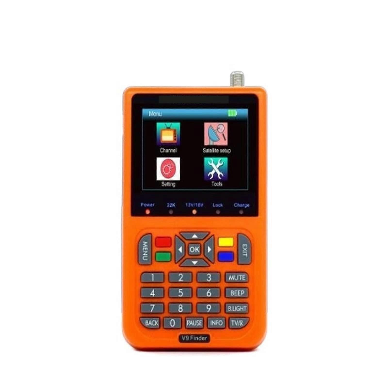 Satellite Signal Finder H.265 Digital Meter with 3.5' LCD Screen for TV Dish Alignment Yellow