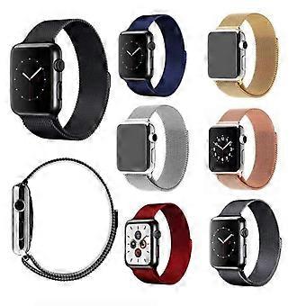 SKALO Milanese Loop compatibel met Apple Watch Series 4-6 40mm - Meer kleuren: Blauw