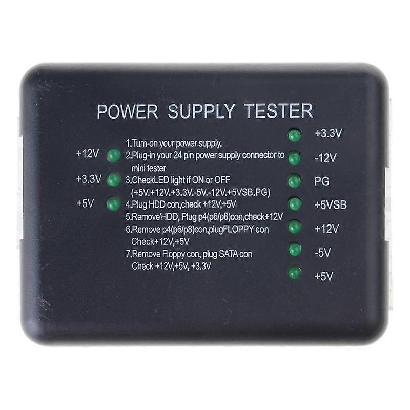 PC Computer 20/24 Pin Power Supply Tester Checker LED Diagnostic for HDD Meter Measuring for PC Computer