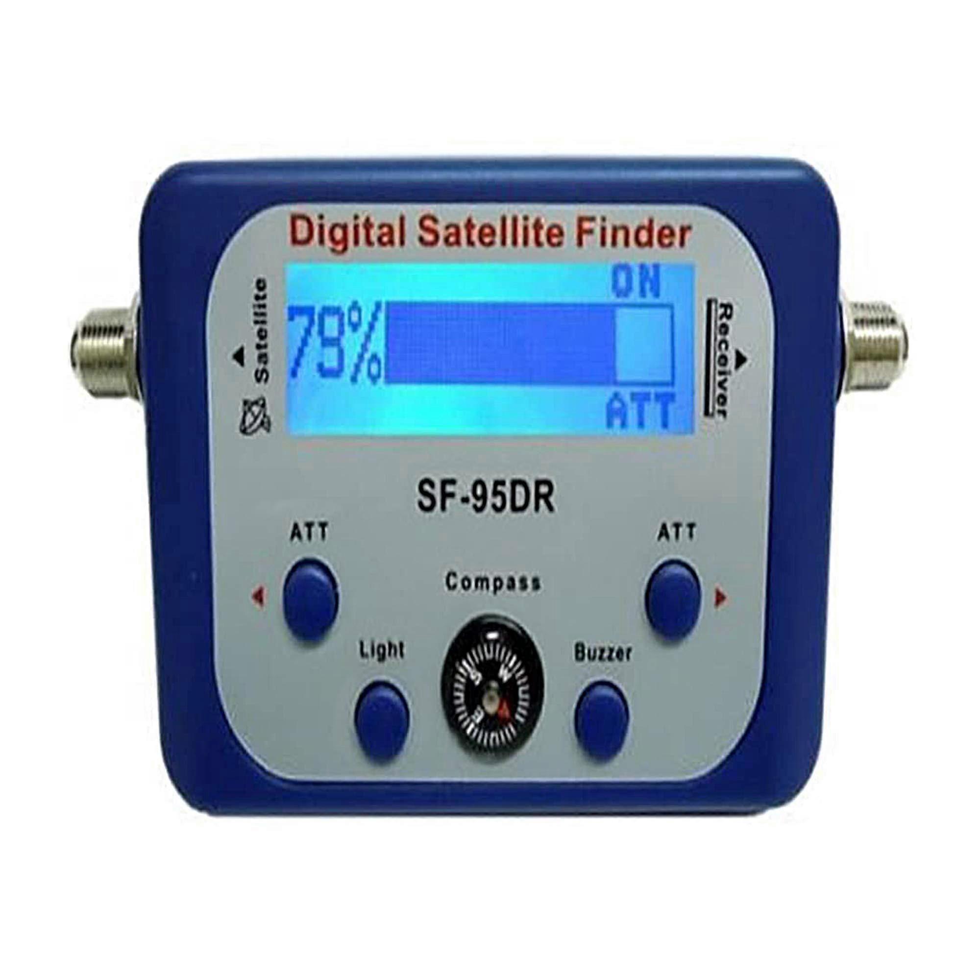 Satellite Signal Finder with LCD Display Compass and Buzzer for Accurate Measurement Compatible with Dish Network