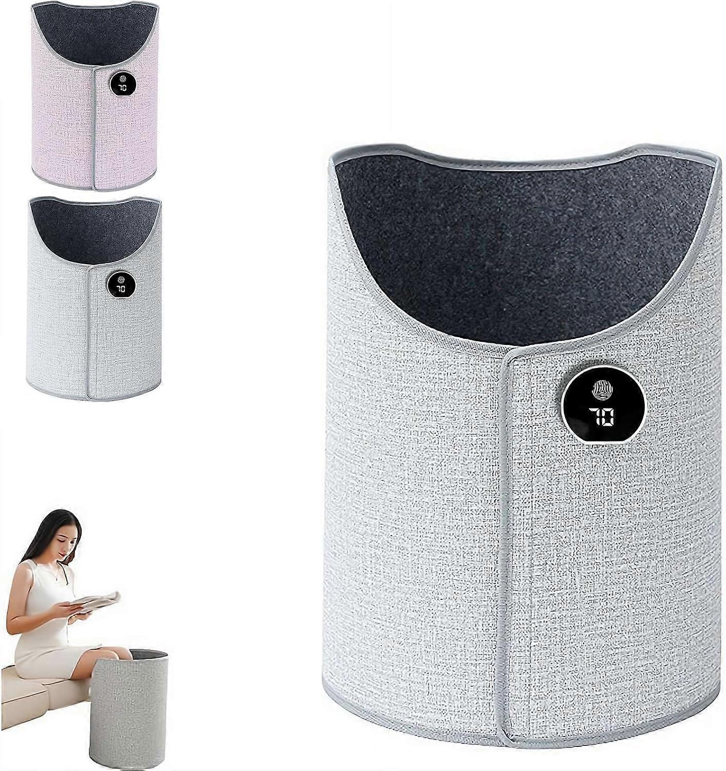 Under Desk Heater and Leg Warmer with Adjustable Heat Levels, Auto Shutoff, Energy Efficient, Blue Gray