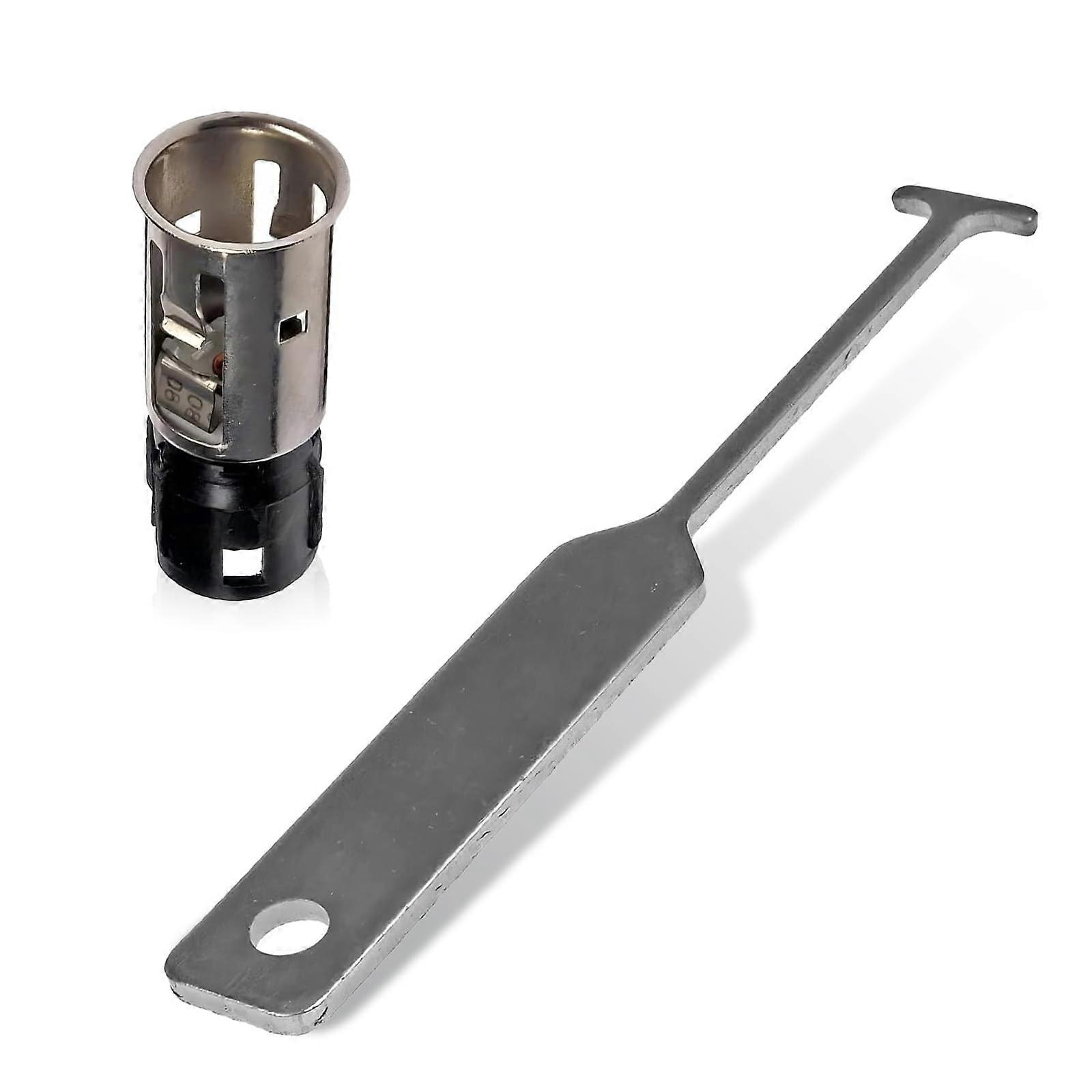 2 PCS 12V Cigarette Lighter Socket Replacement with Removal Tool, Temperature Resistant Silver