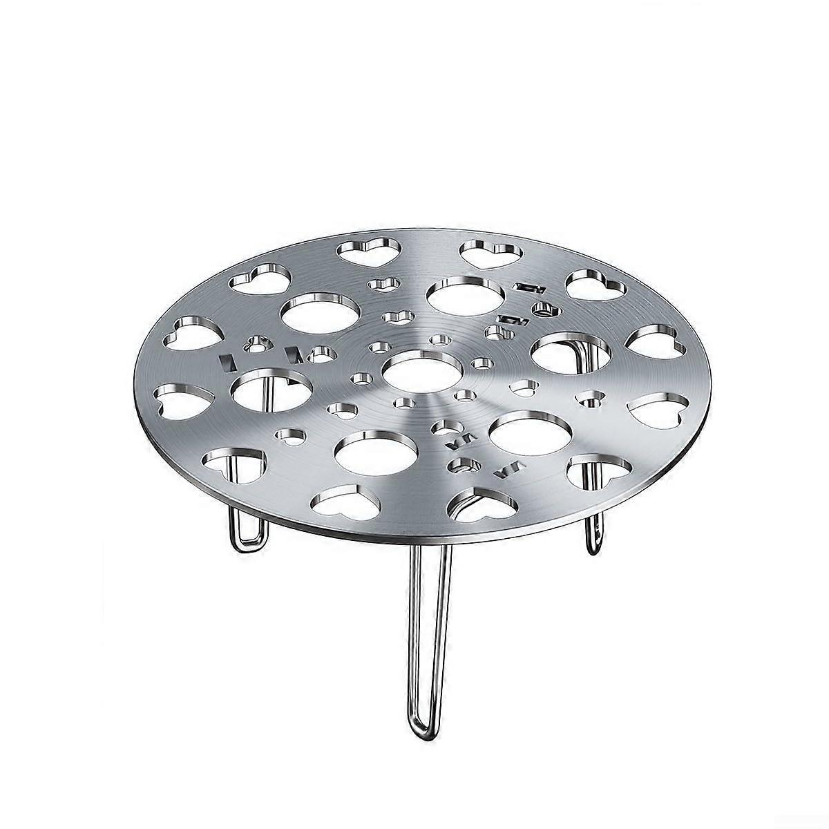 Stainless Steel Steamer Rack with Adjustable Removable Legs, Rust Dishwasher Safe 13.5CM Silver