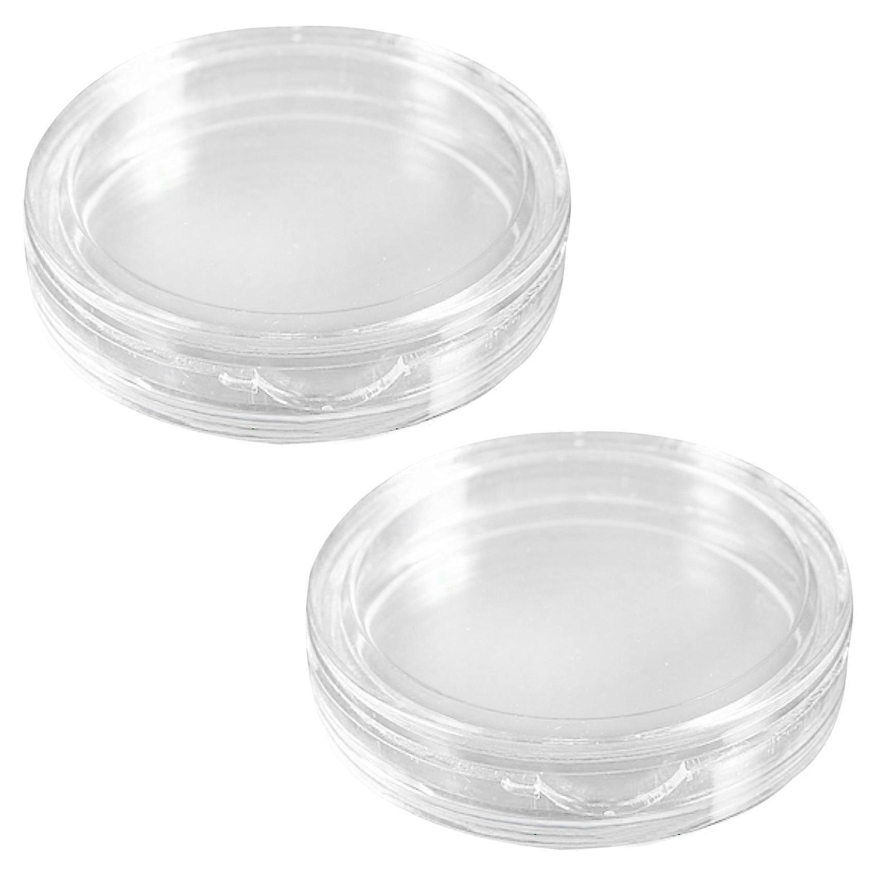 20 Pcs Small Round Transparent Plastic Coin Capsules Box 24mm
