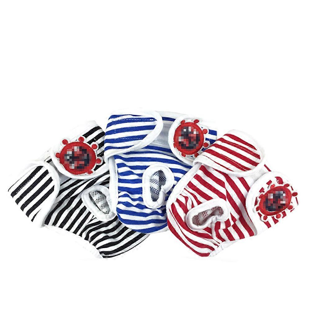 Pet Safety Pants Black Adjustable Stripe Pattern for Female Dog