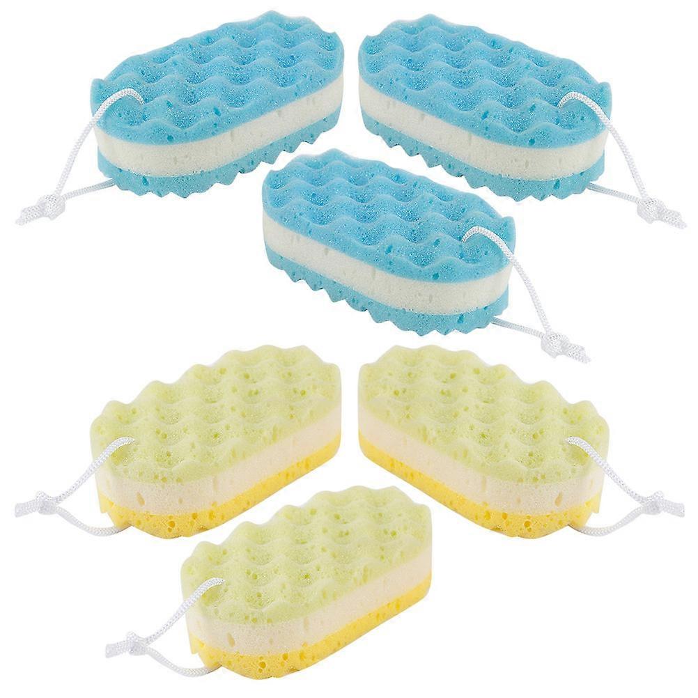 Assorted Color Bath Sponge for Bath 6Pcs Soft Lightweight Shower Supplies
