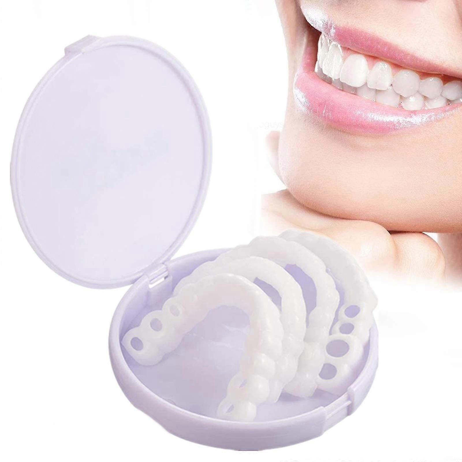 Fake Teeth Veneers Dentures Set for Missing Teeth Whitening  Kit Instant Smile Makeover