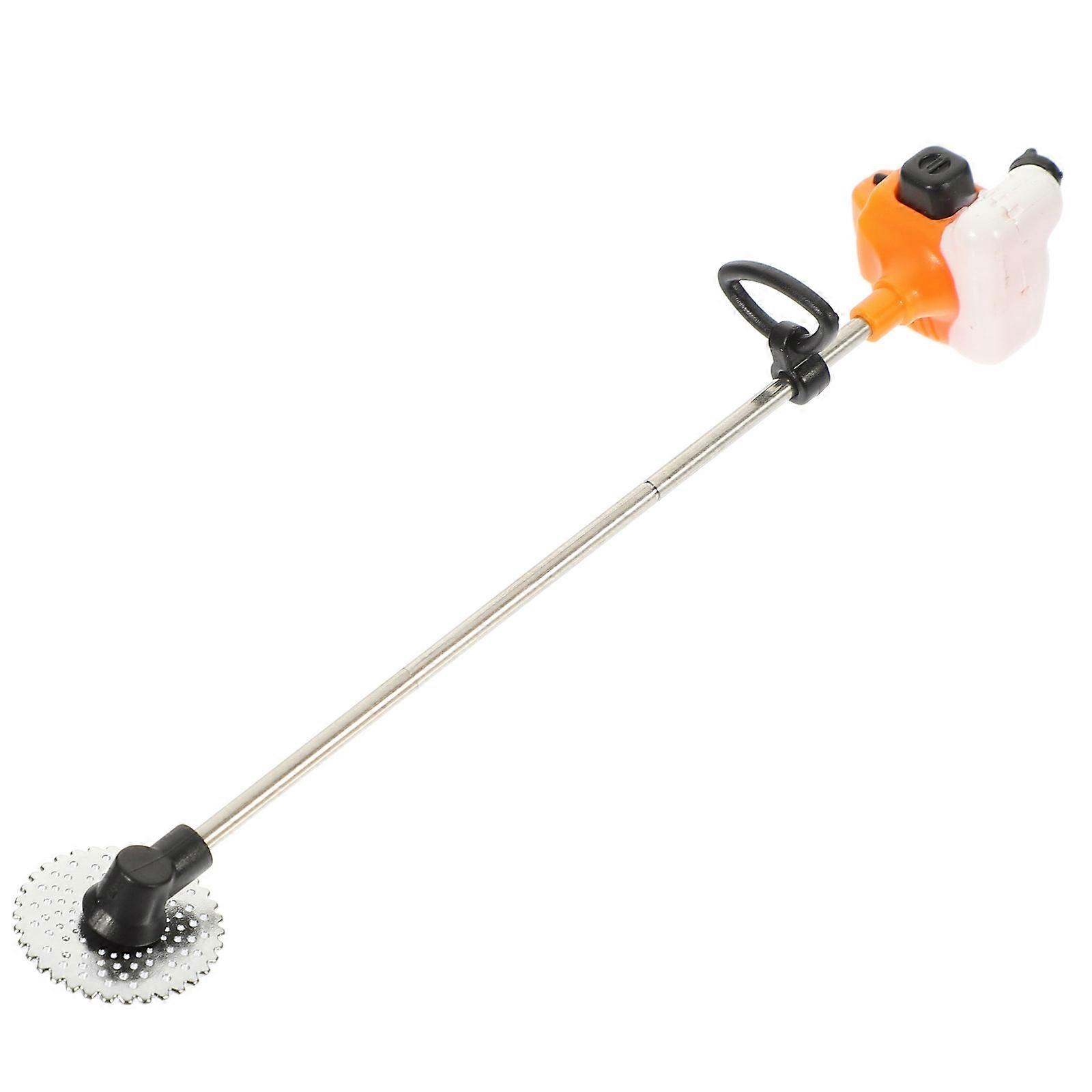 Miniature Mower Model for Garden Decor with Mini PVC Tool