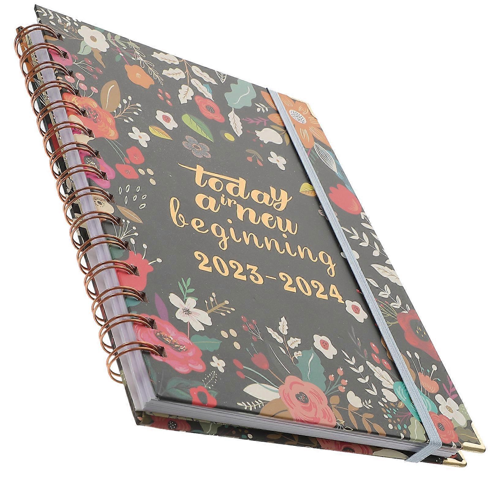 Academic Planner Notebook for Writing 2Pcs English Schedule Planner