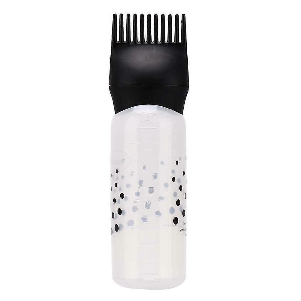 Hair Dye Applicator Bottle with BuiltIn Comb, 170ml Pump Action for Precise Root Touch Ups, Black