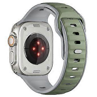 Dwukolorowy silikonowy pasek do zegarka Apple Watch Series 11 10 42 mm/9 8 7 41 mm/SE3 SE2 SE 6 5 4 40 mm/3 2 1 3