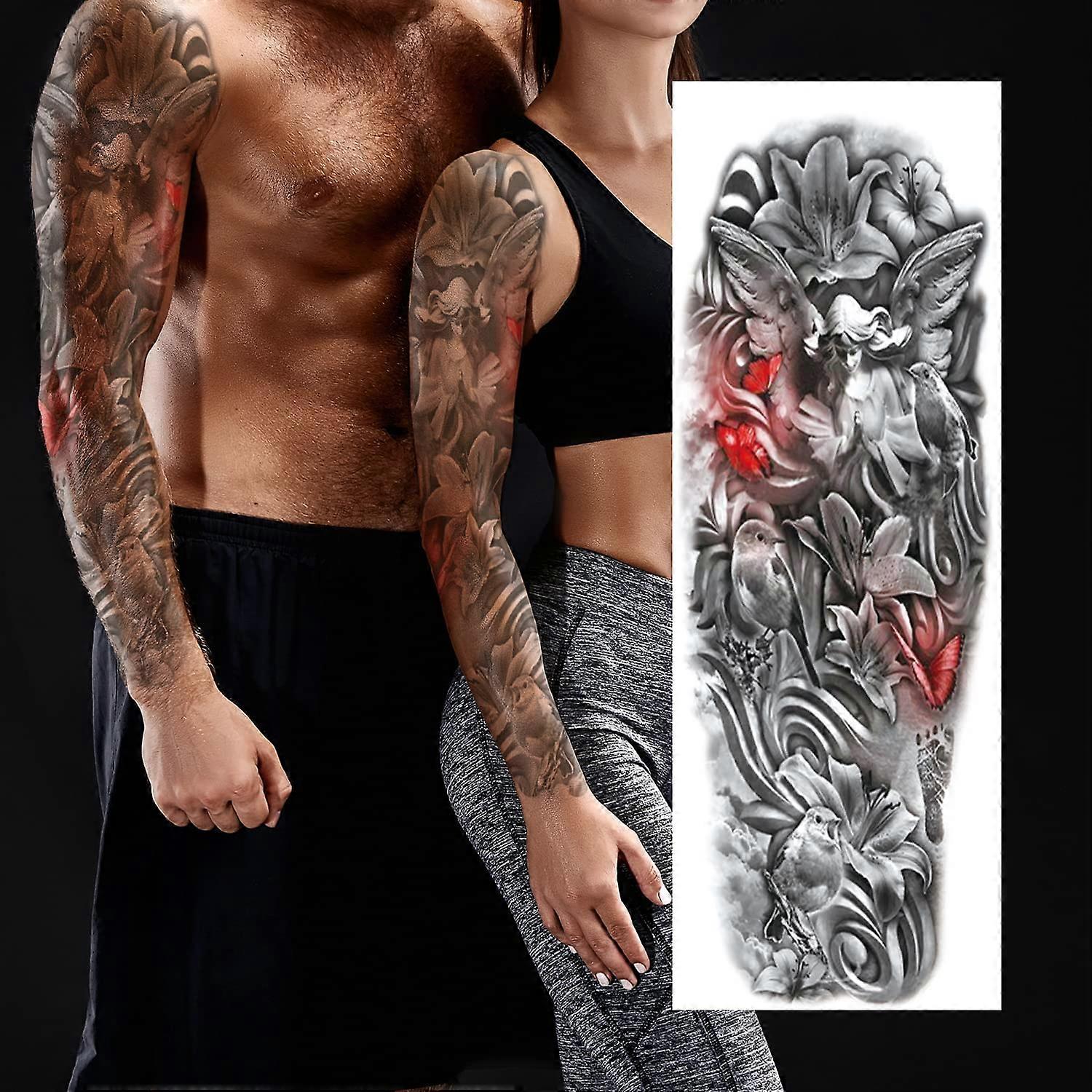 Temporary Tattoo Sleeve Waterproof 3D Realistic Extra Large Full Arm Coverage