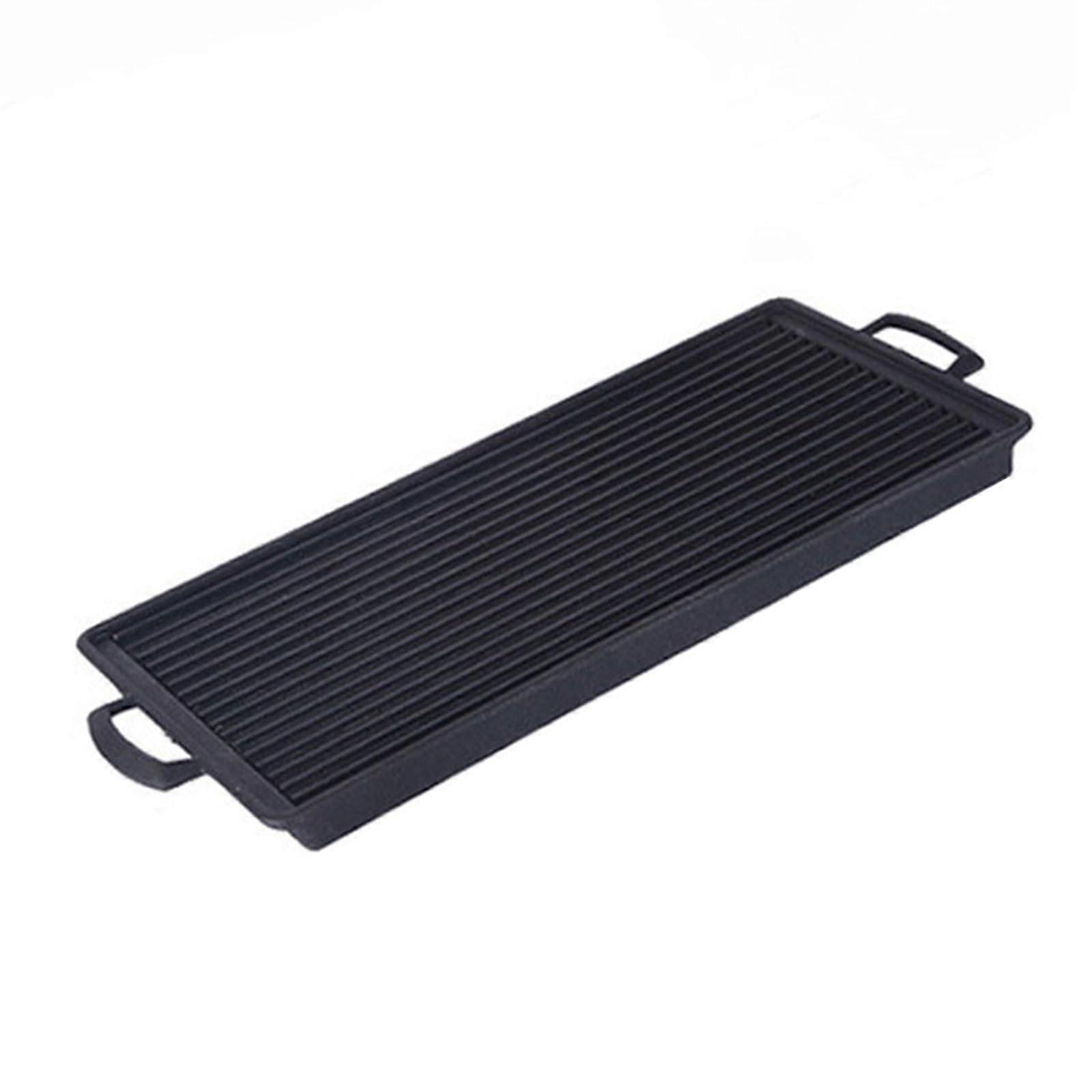 Outdoor BBQ Grill Plate  Rectangular Nonstick Pan with Handles for Camping and Stovetop Cooking