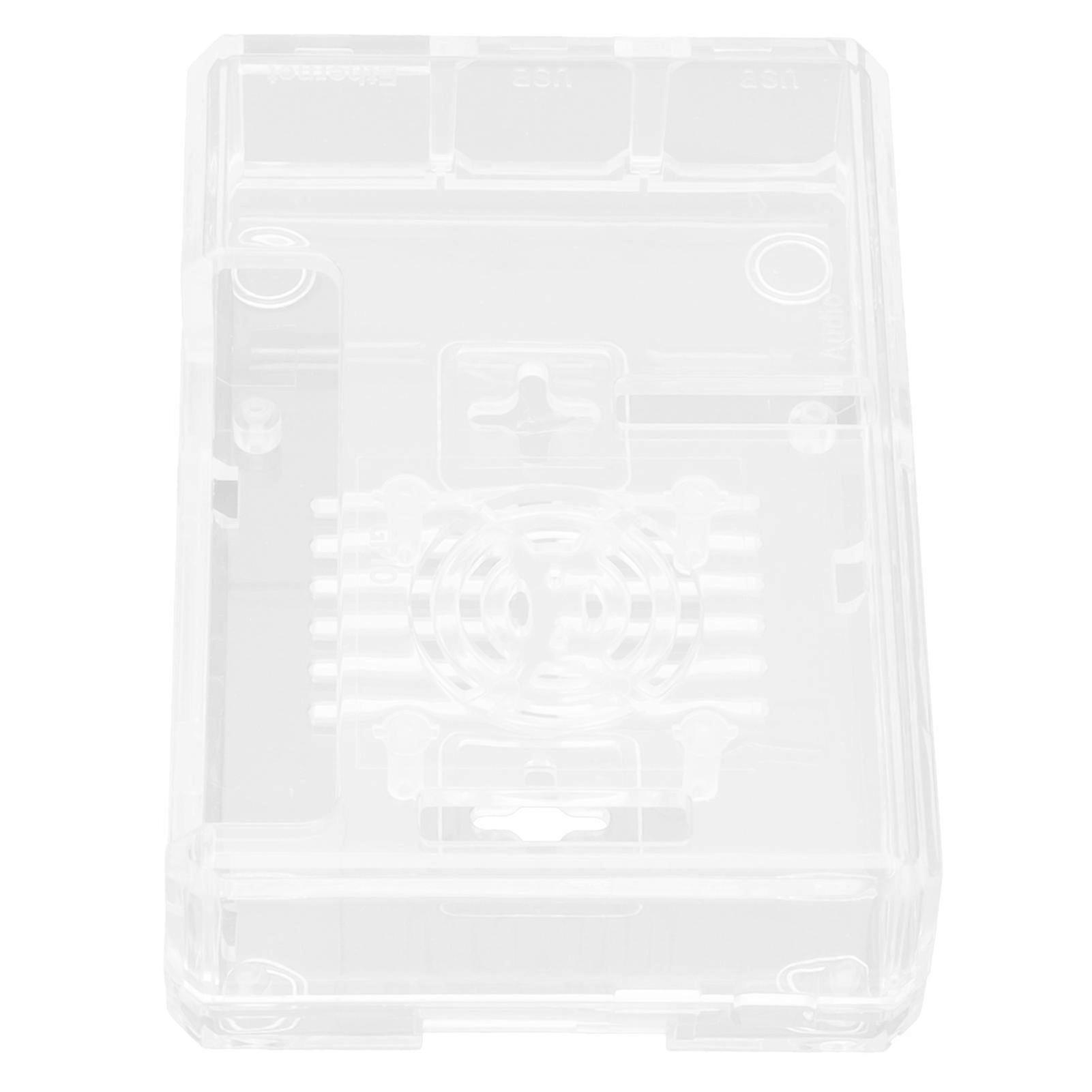 Enclosure for Raspberry Pi 4 Model B ABS Case Microcomputer Cooling Shell with Non Slip Mat