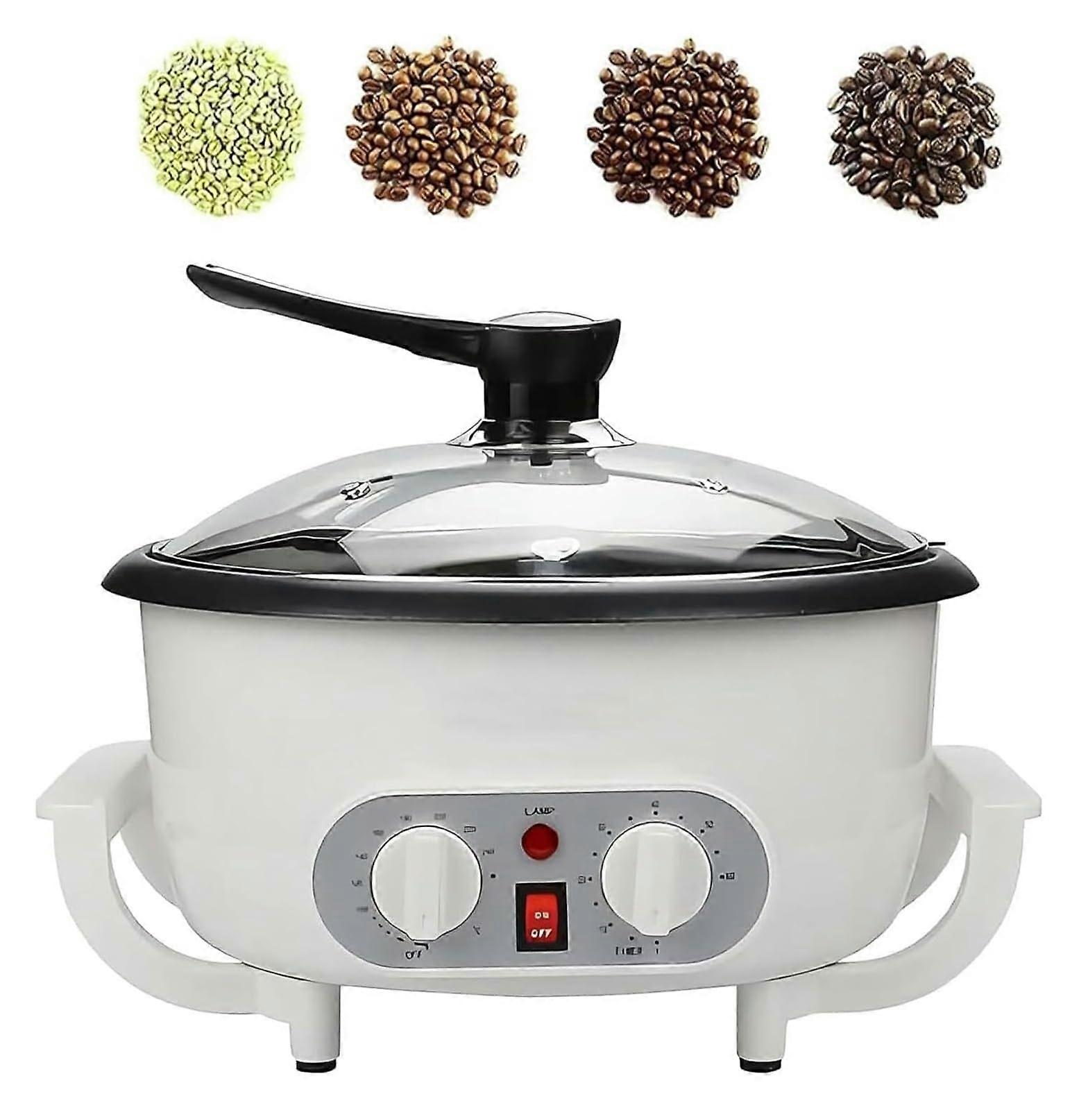Home Coffee Roaster with Automatic Bean Stirring, Transparent Vent Lid, Easy Temperature Control