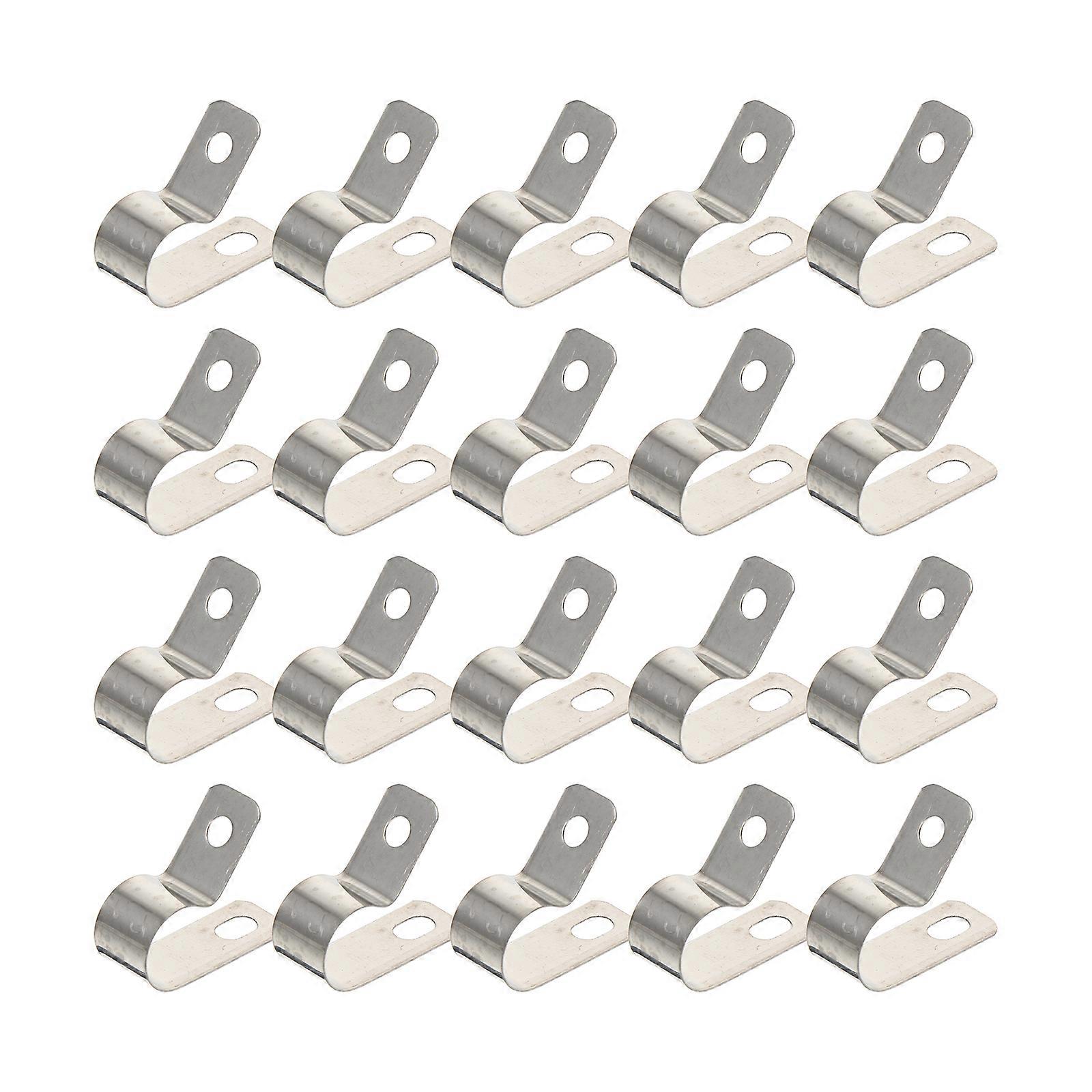 20 Pcs R-type Cable Clamp Fasteners Cable Organizers Cable Fixator Buckles