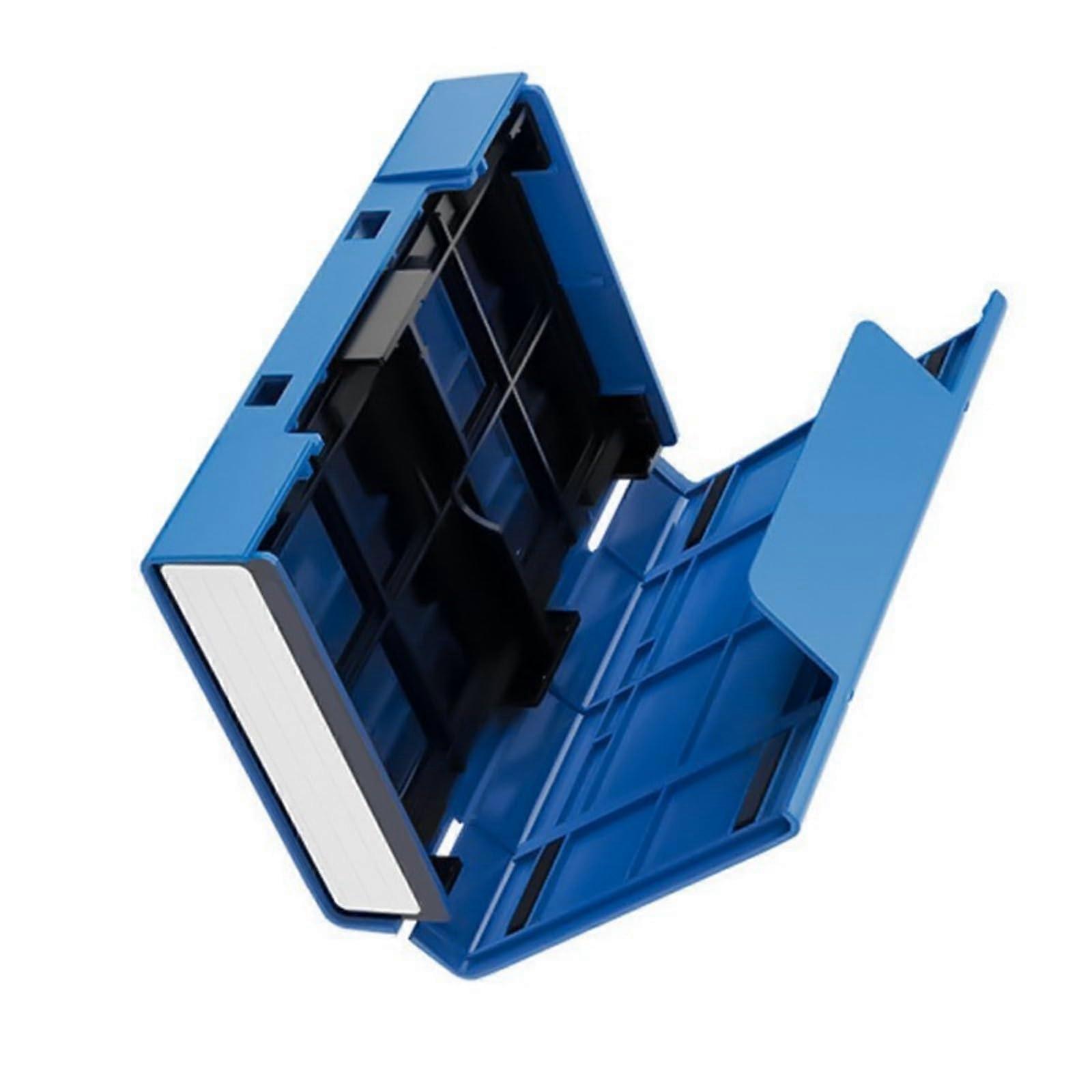 Hard Drive Storage Case for 2.5 and 3.5 Inch HDDs, ABS Organizer with Bracket, Blue