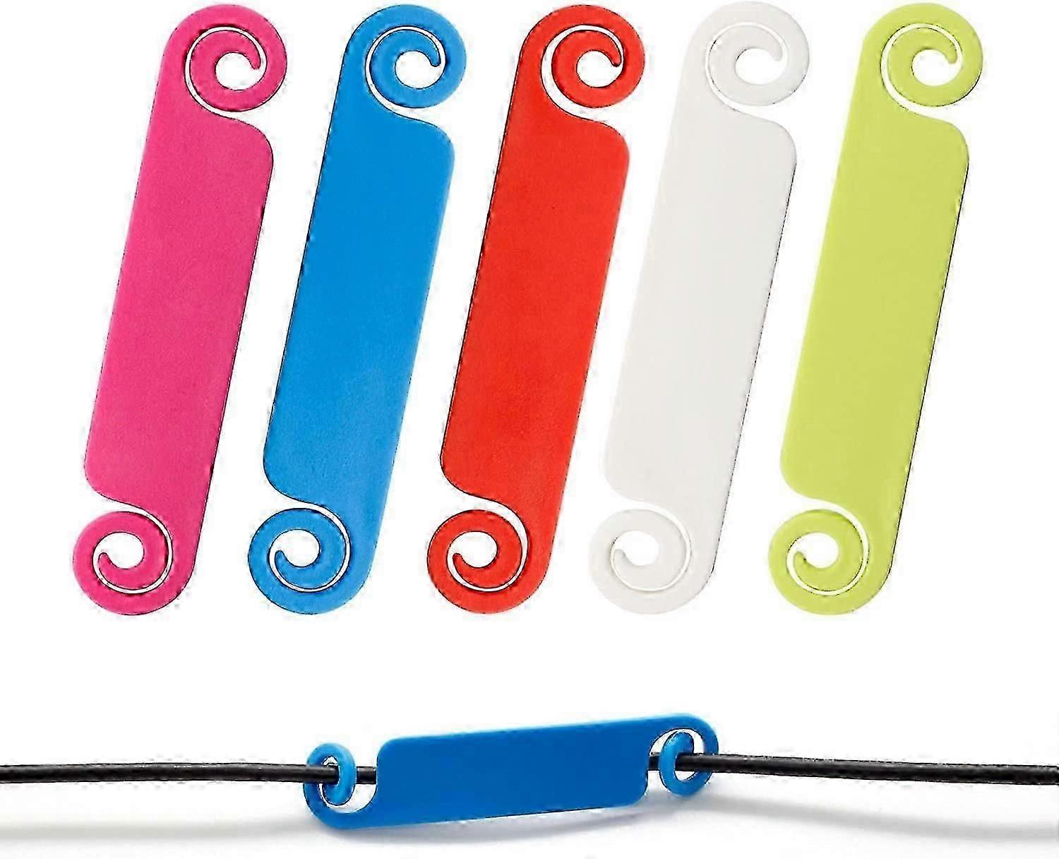 50pcs Multicolor Cable Labels,UV Resistant,Waterproof,Tear Resistant, Durable (5 Colors)