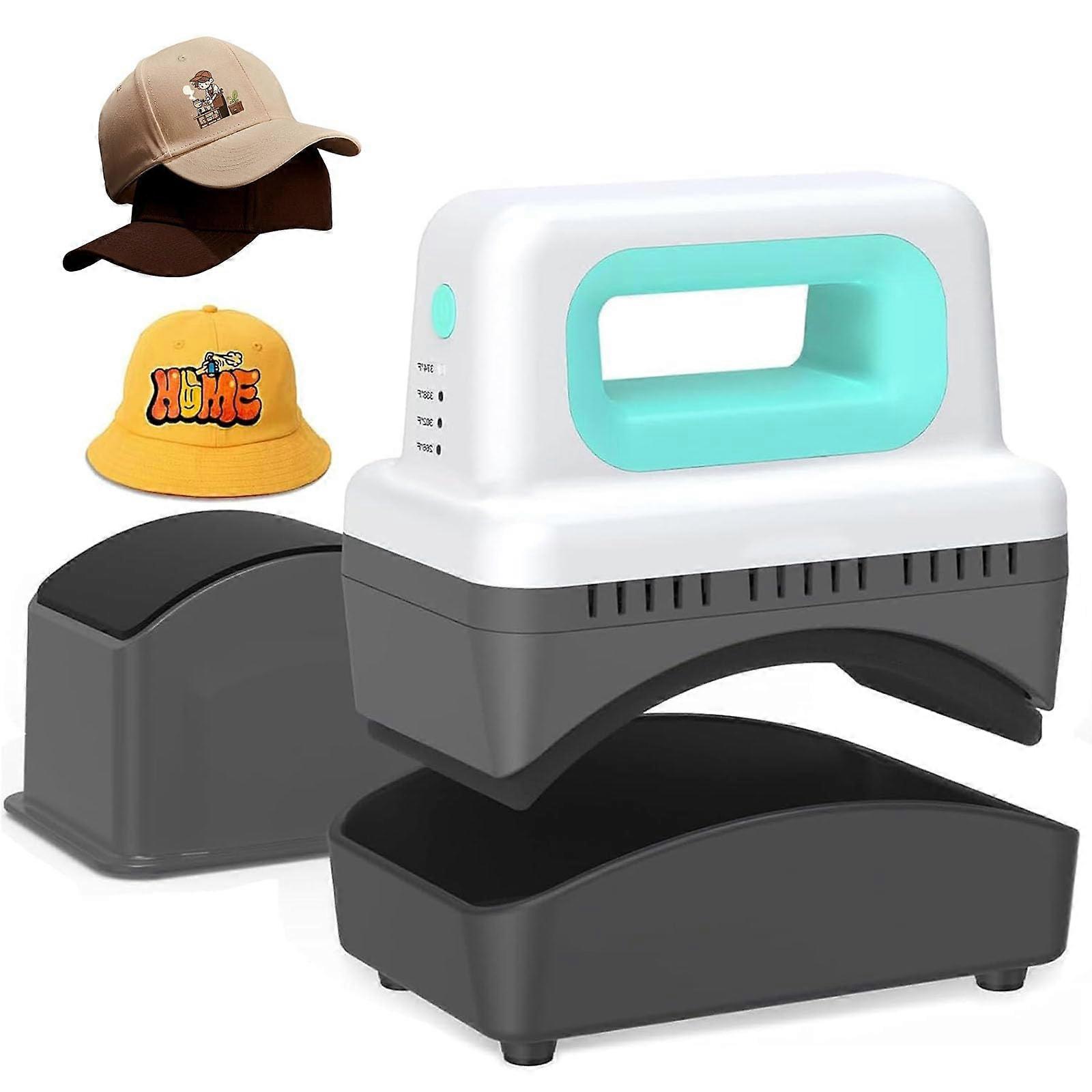Mini Heat Press for Hats with Uniform Curved Heating, Ceramic Fast Heat Conversion, Auto Off