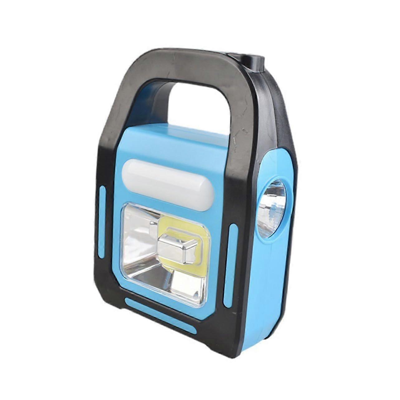 Rechargeable Work Light Solar Powered LED with Handle for Outdoor Camping Emergency USB Charging