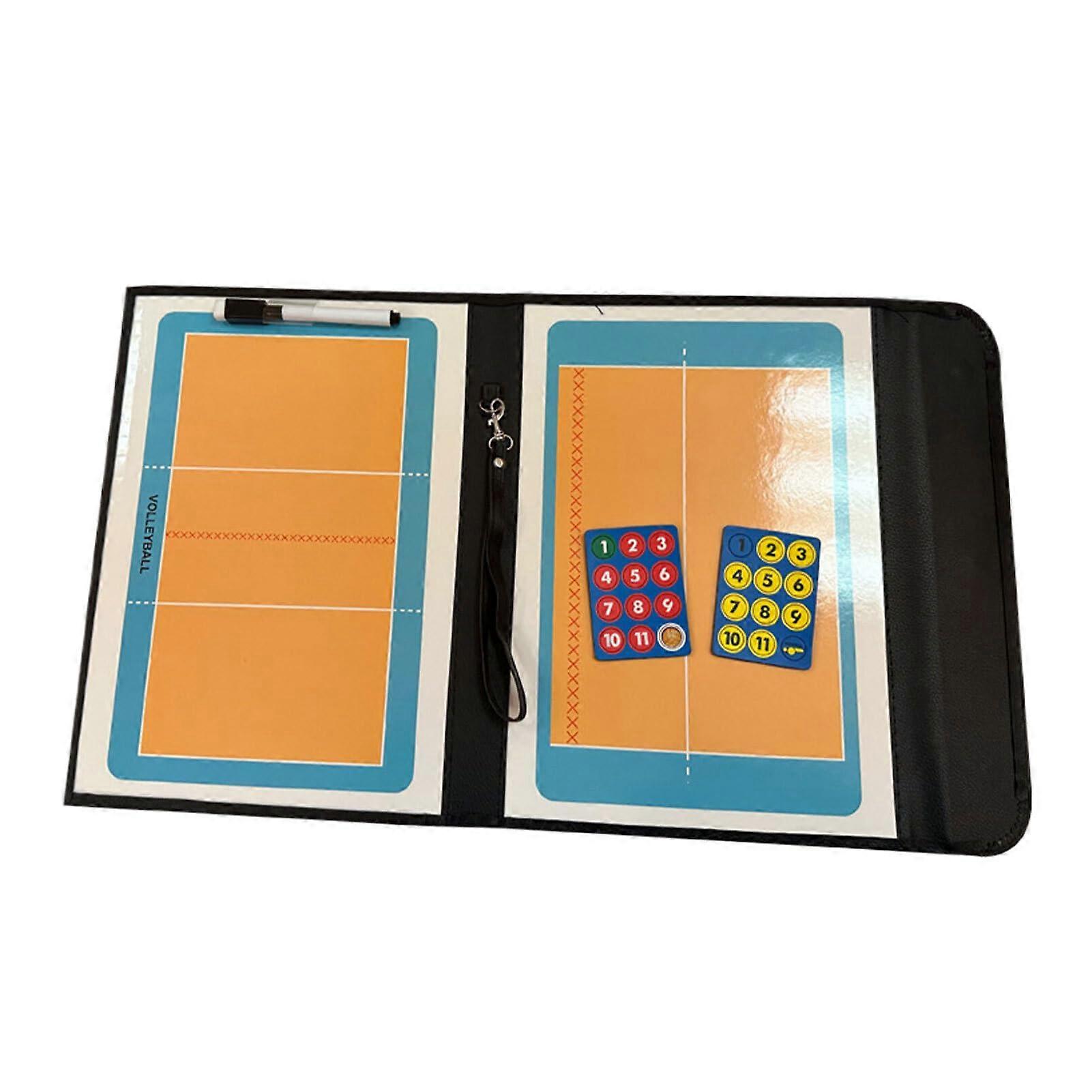 Football Coaching Board Foldable PU Leather Easy Write Surface Soccer Tactics Strategy