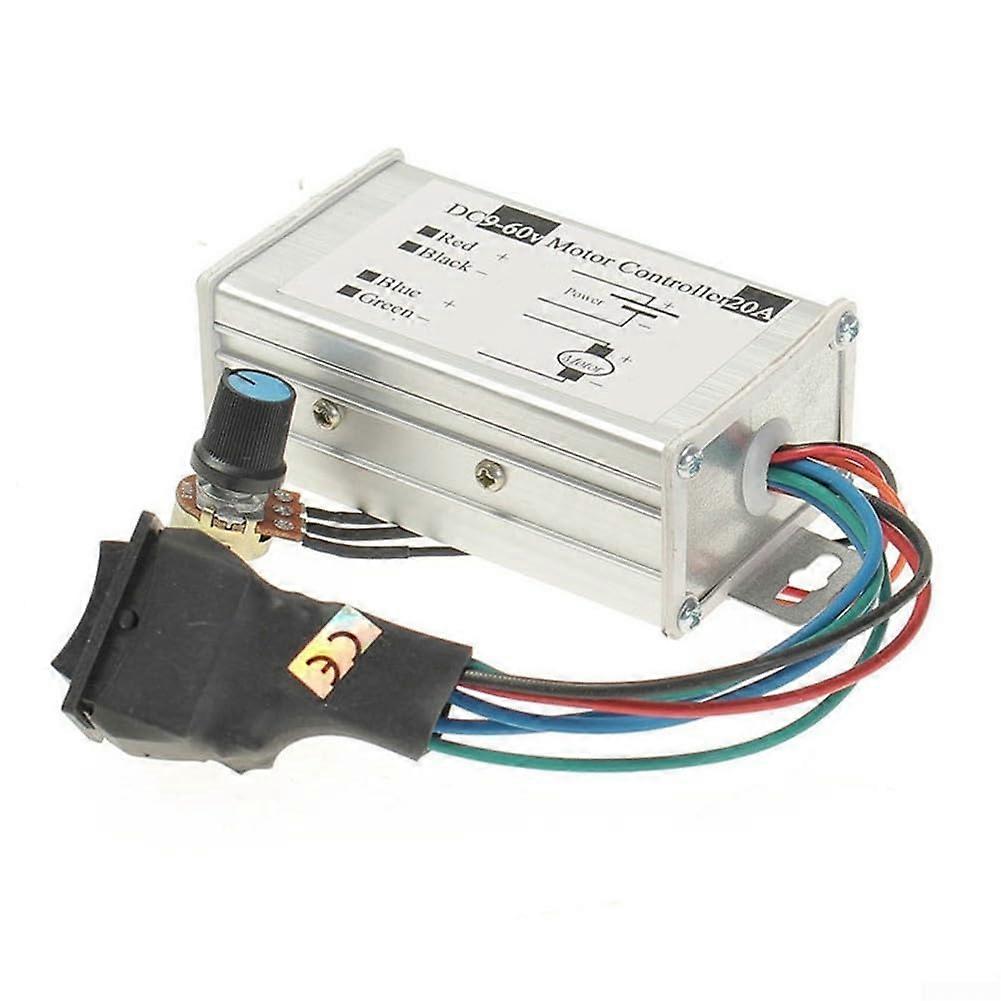 DC Motor Speed Controller 9V60V 20A PWM Brushed Motor Control with Reverse and Adjustable Speed