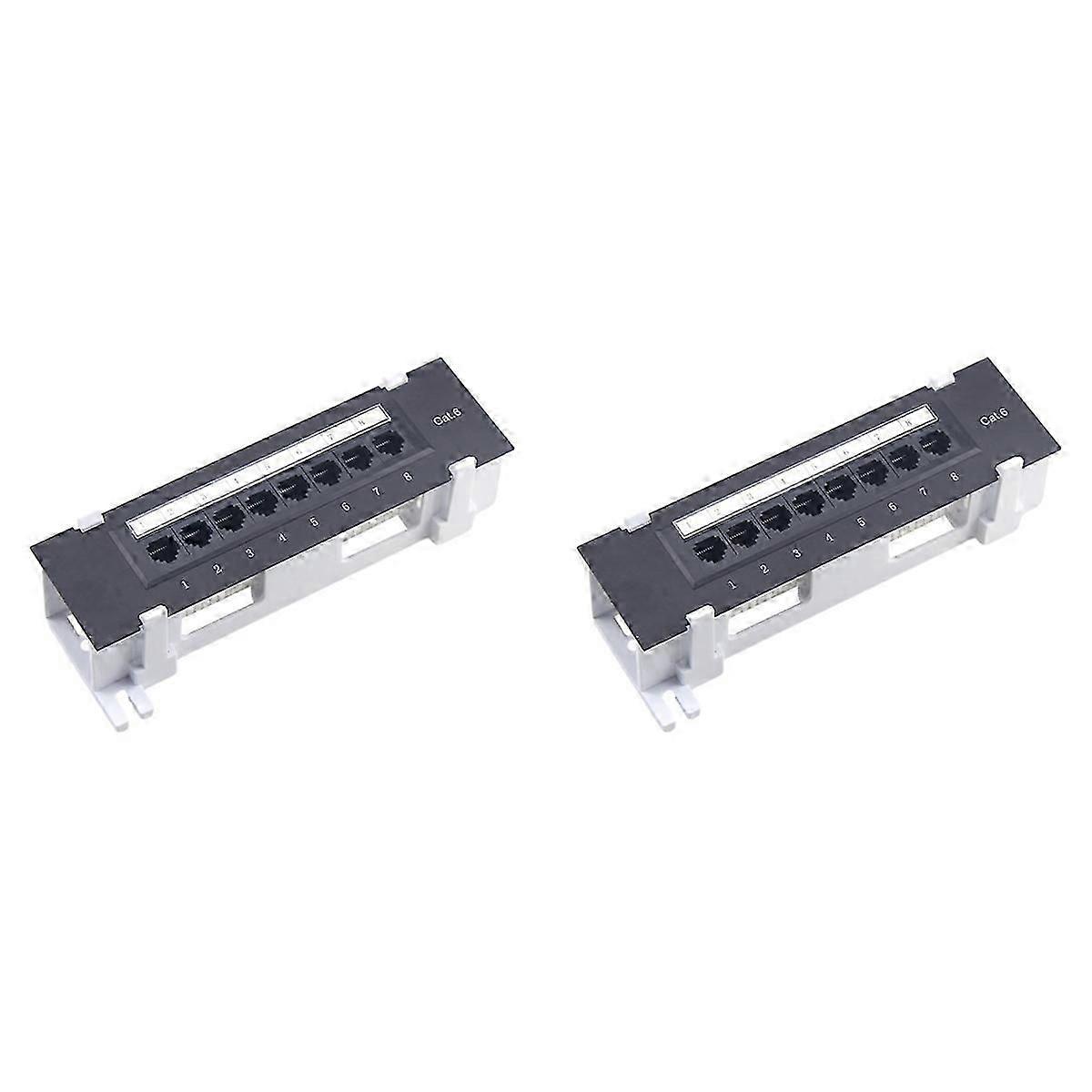 8Port Patch Panel for Cat. 6 Versatile Data Center Plastic Wall Mount