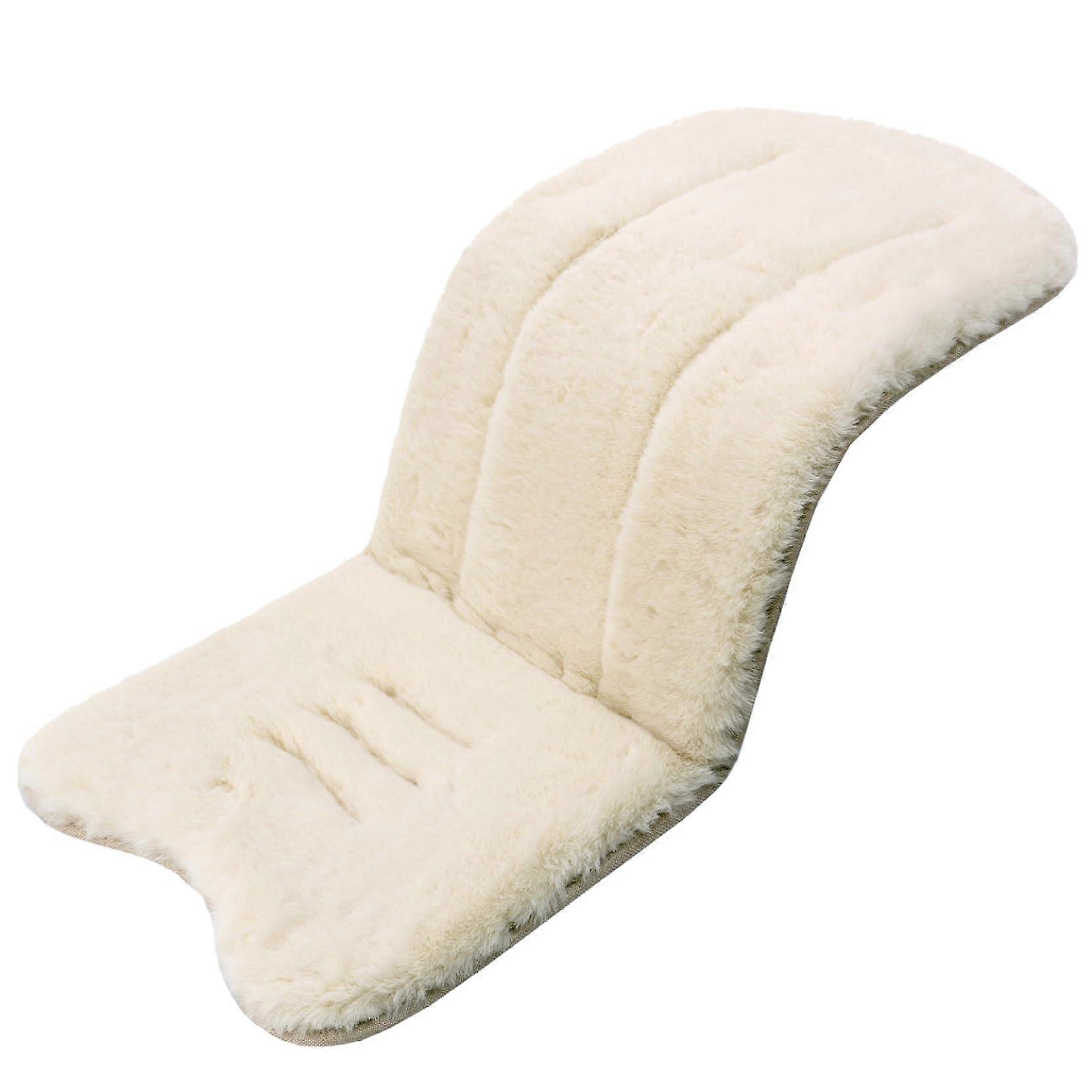Universal Stroller Seat Liner with AntiSlip Backing, Breathable Soft Padding, Adjustable Safety Holes, Beige