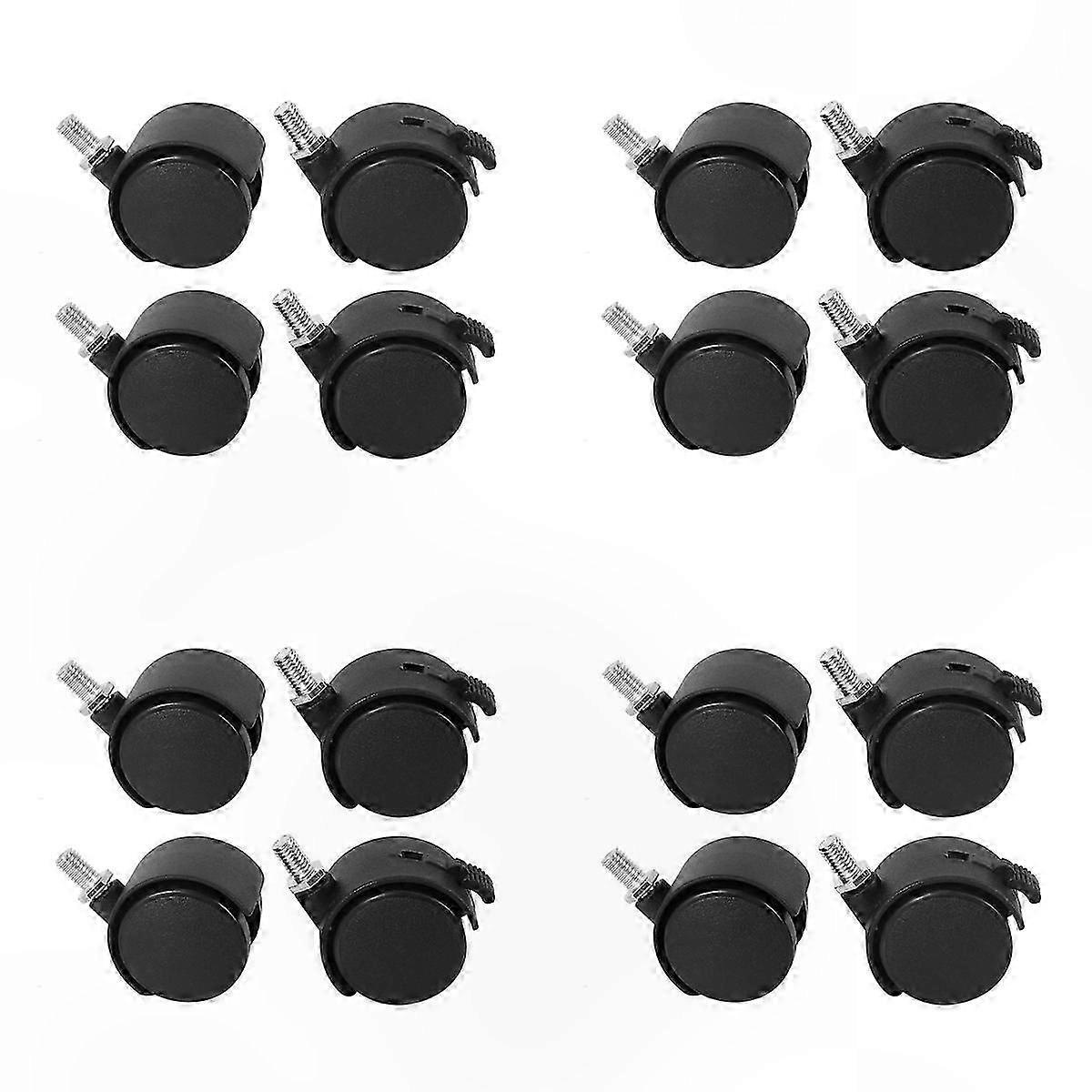 4-Pack Screw-In Caster Wheels with 2 Locking Wheels