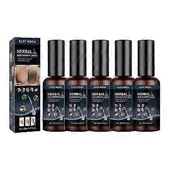 1-5x 50ml Vloeistof voor lichaamshaargroei, sterke reparatie en onderhoud, baard- en borsthaar, snelle en dikke haargroei.