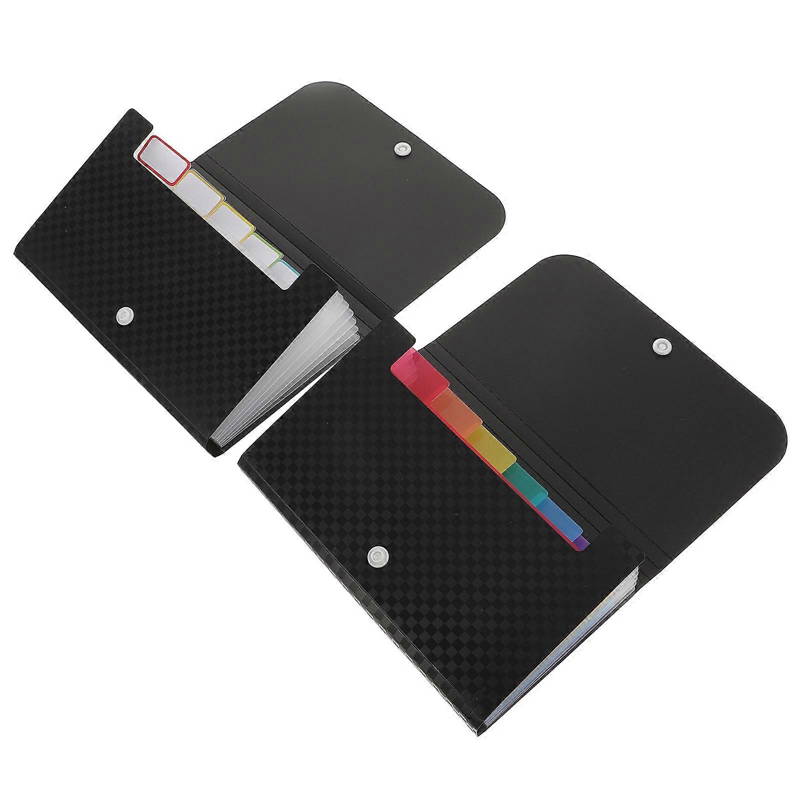 Portable Document Folder Small File Organizer for Storage 2Pcs Set
