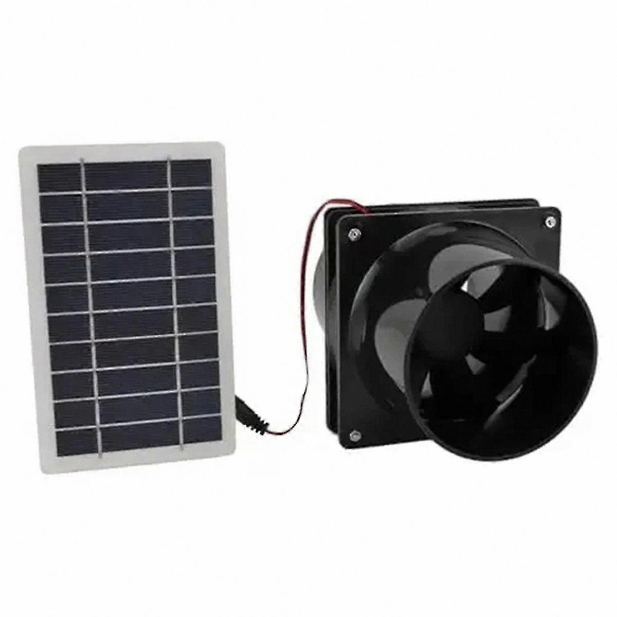 Kit de ventilateur d'extraction solaire pour camping-car - Ventilation à conduit rond économe en énergie avec panneau solaire