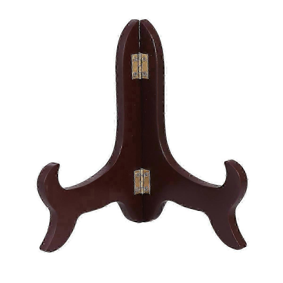 Dark Brown Plastic Display Stand compatible Decoration and Solid Curved Design 6 Inch Diameter