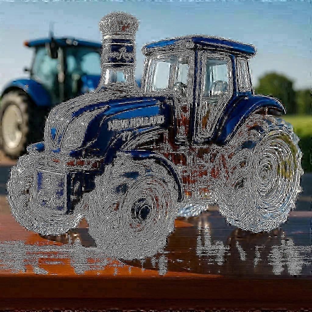 Tractor Shape Whiskey Bottle - Creative Tractor Theme Empty 10 Oz Novelty Bottle