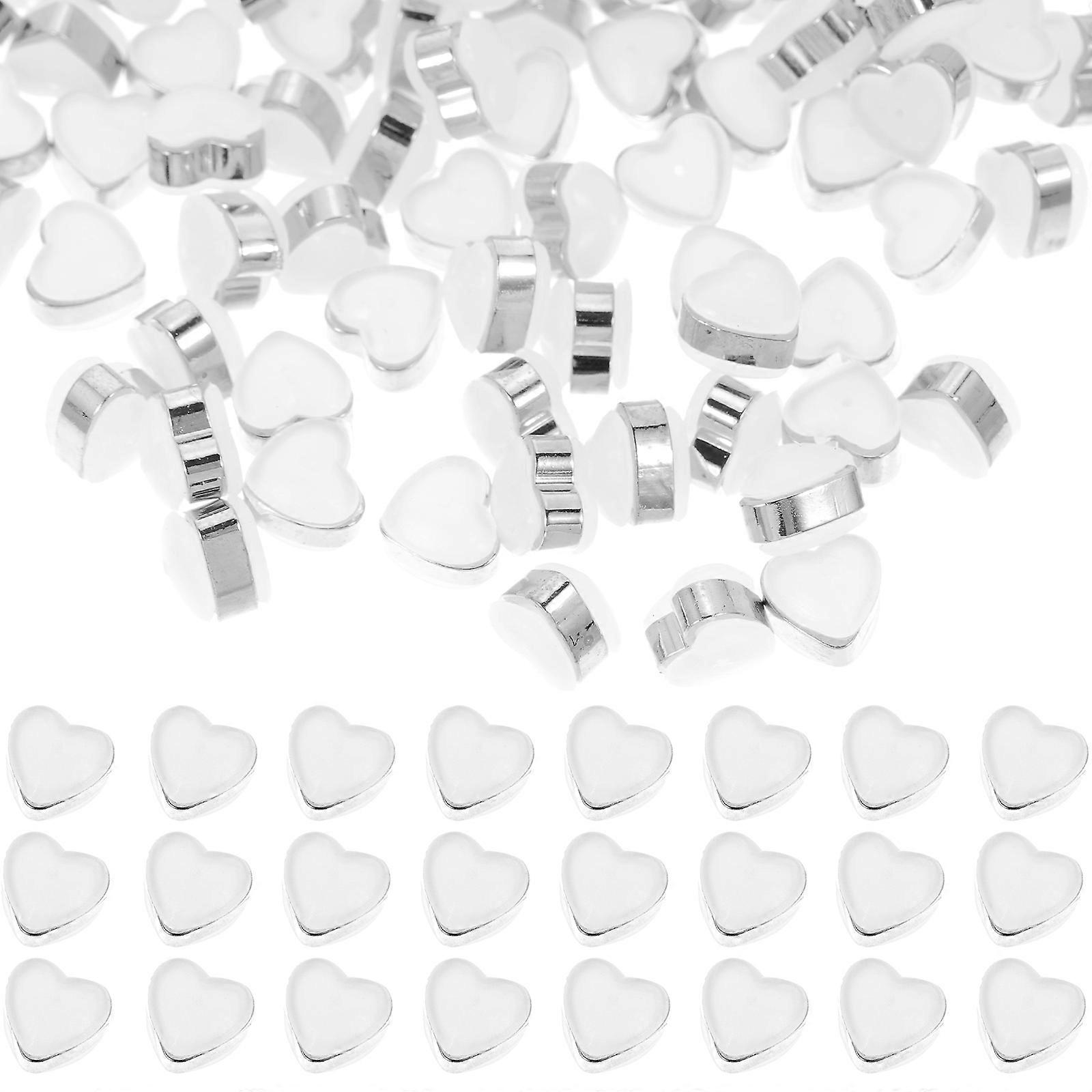 DIY Supplies Earring Backs Silicone Heart Shape Locking 100Pcs