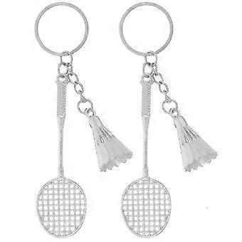 2pcs Badminton Keychain Pendant Hanging Badminton Keychains Keyring Chumian