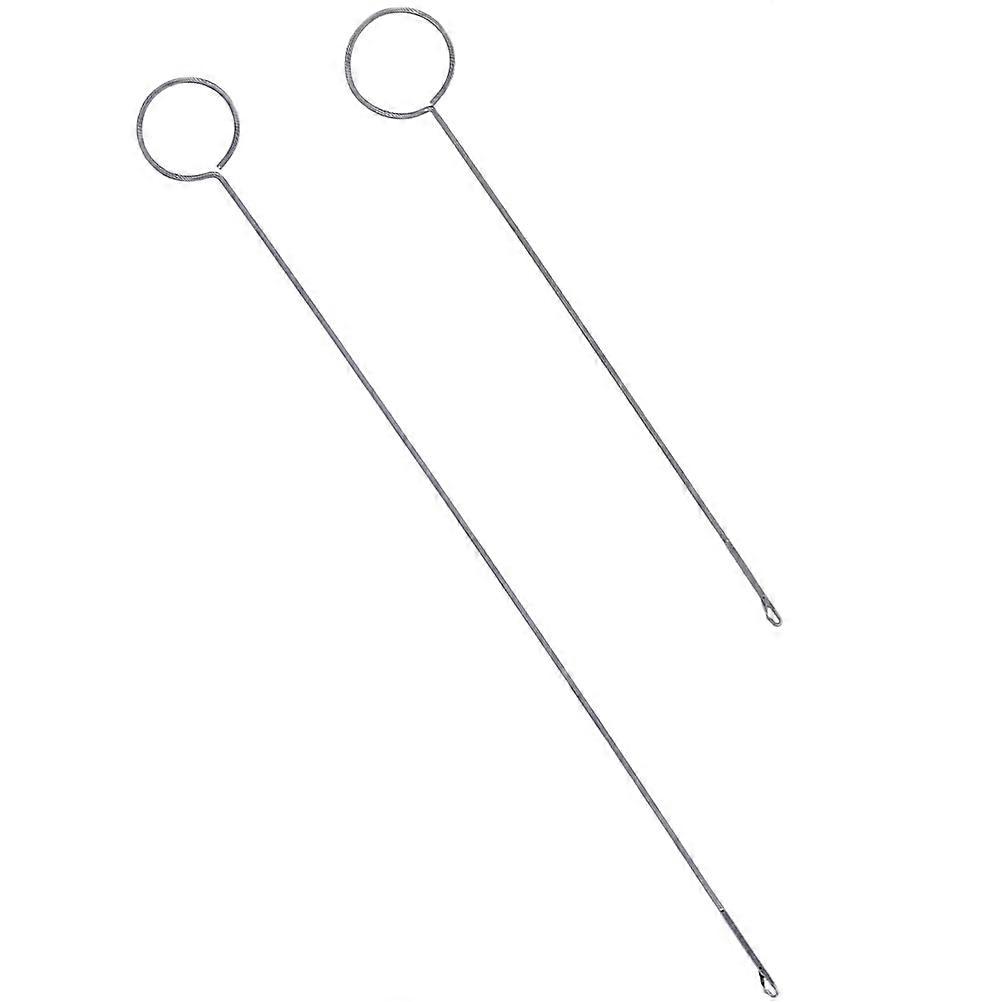 2Pcs Threader Tools for String Threading Tools Drawstring Threader Loop Turner Hook Metal Threader