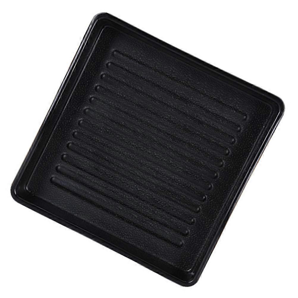 Black Barbecue Plate for Serving Creative Square Food