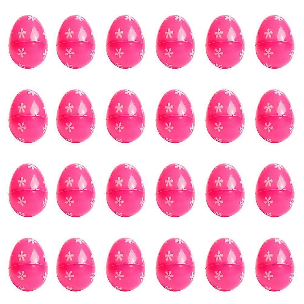Rosy Plastic Easter Empty Egg Toy for Decoration with 48Pcs Pack