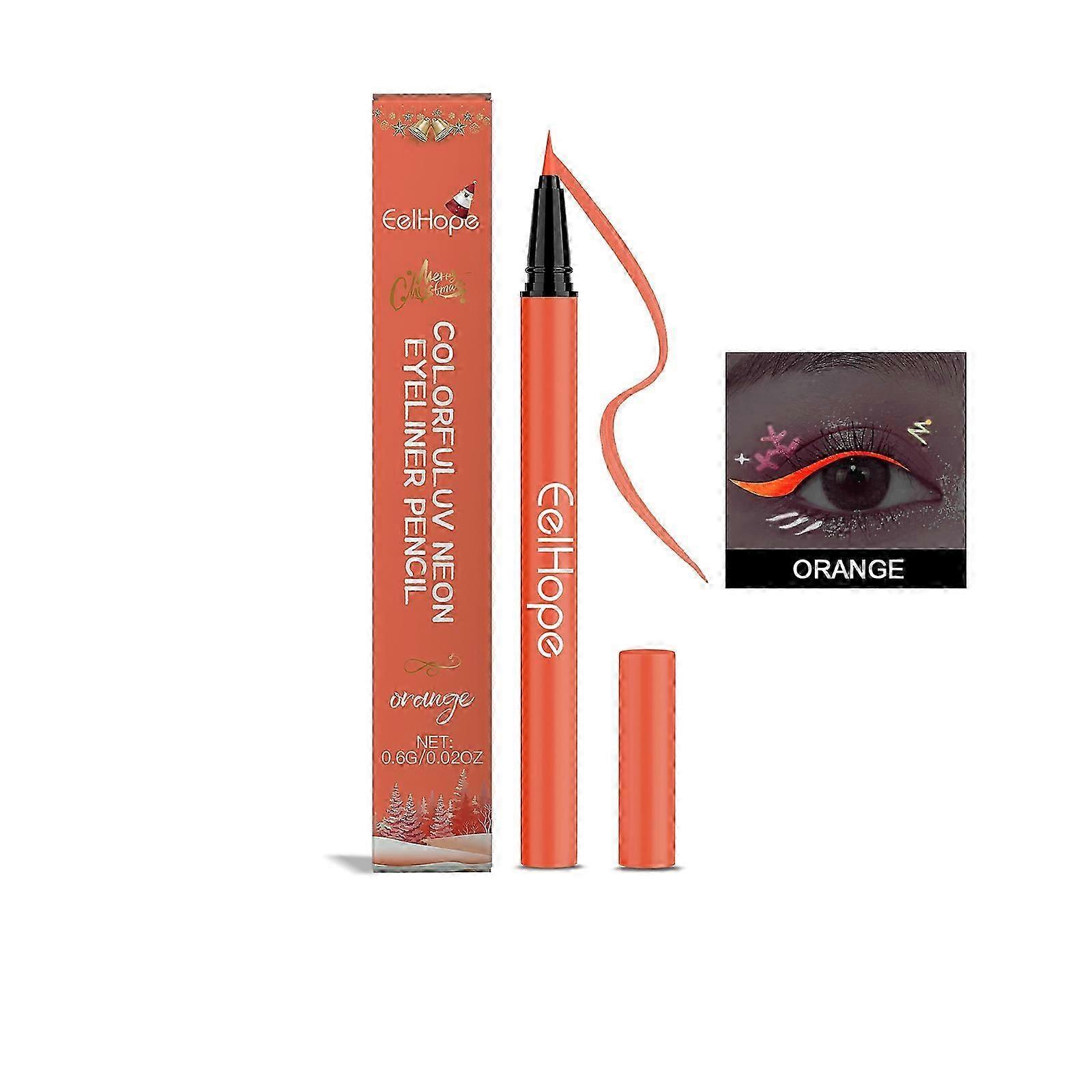 Ensemble d’eye-liner liquide Neon UV 8 couleurs - Maquillage pour les yeux vibrant, à séchage rapide, longue durée et sans bavures avec de la vitamine E et de l’aloe vera pour Halloween, festivals