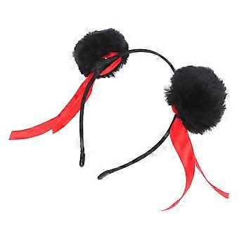 Nezha Stirnband Niedliches Cartoon Pom Pom Stirnband für Kinder Party Spiele Bequeme Plüsch Kopfbedeckung für Halloween Geburtstage und Cosplay