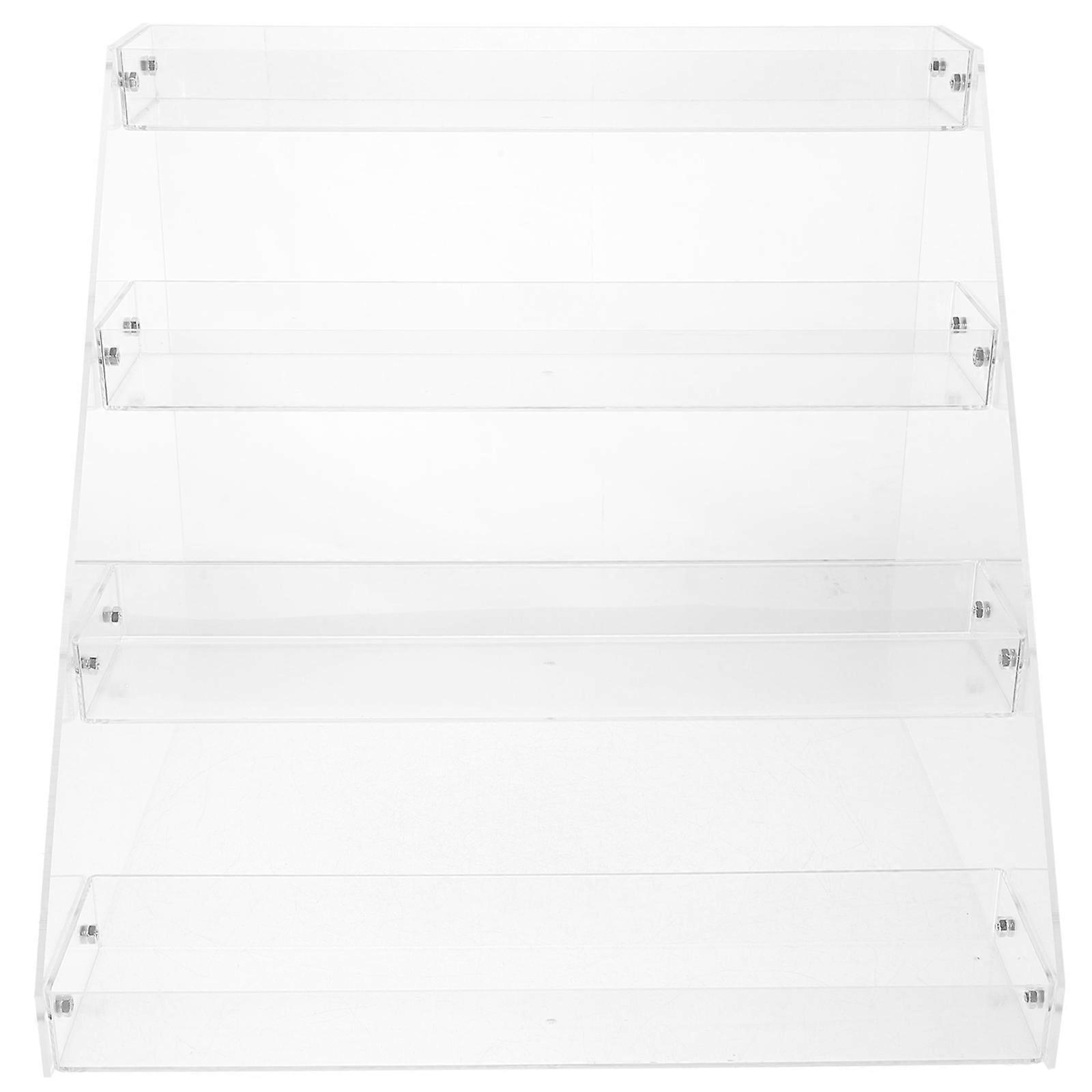 Acrylic Display Riser Multi-functional Desktop Beverage Storage Shelf Stand Drinks Organizer