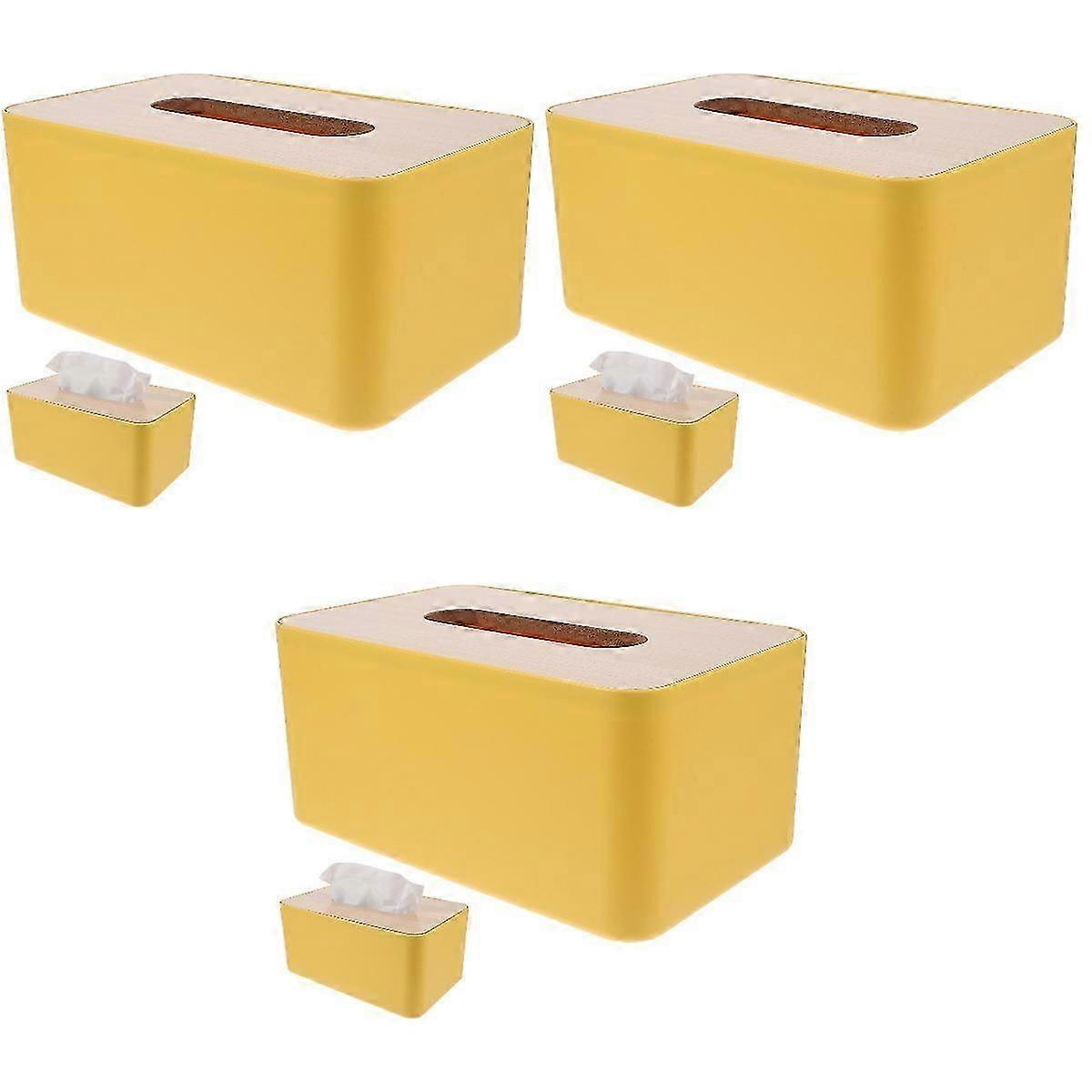 Tissue Holder Tissue Box Cover for Feeding Use 3Pcs Rectangular Organizer