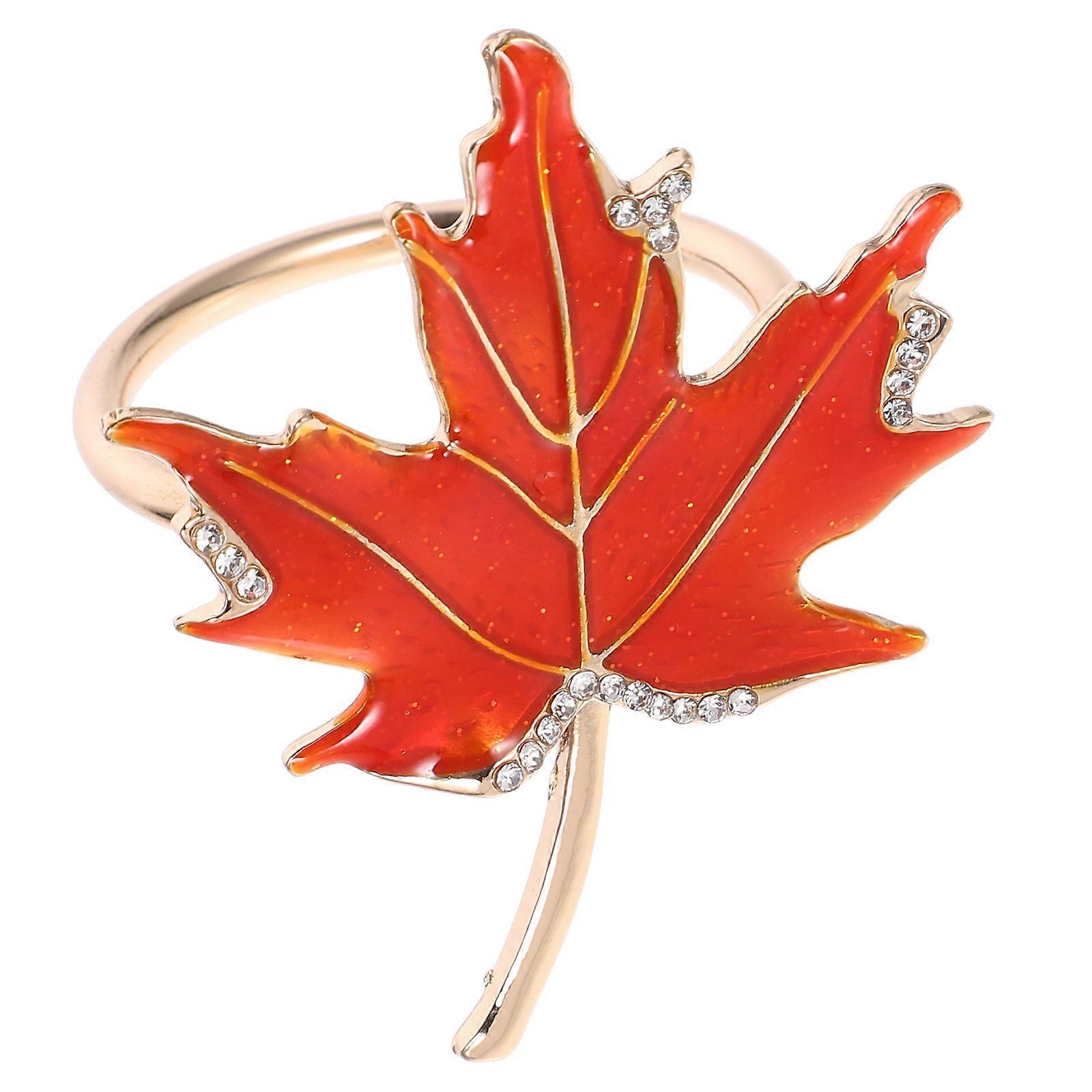 Metal Napkin Ring Fall Napkin Ring Maple Leaf Napkin Ring for Dinner Table