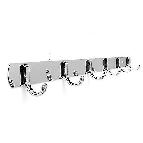 6 Wall Hook Coat Rack Towel Clothes Hanger